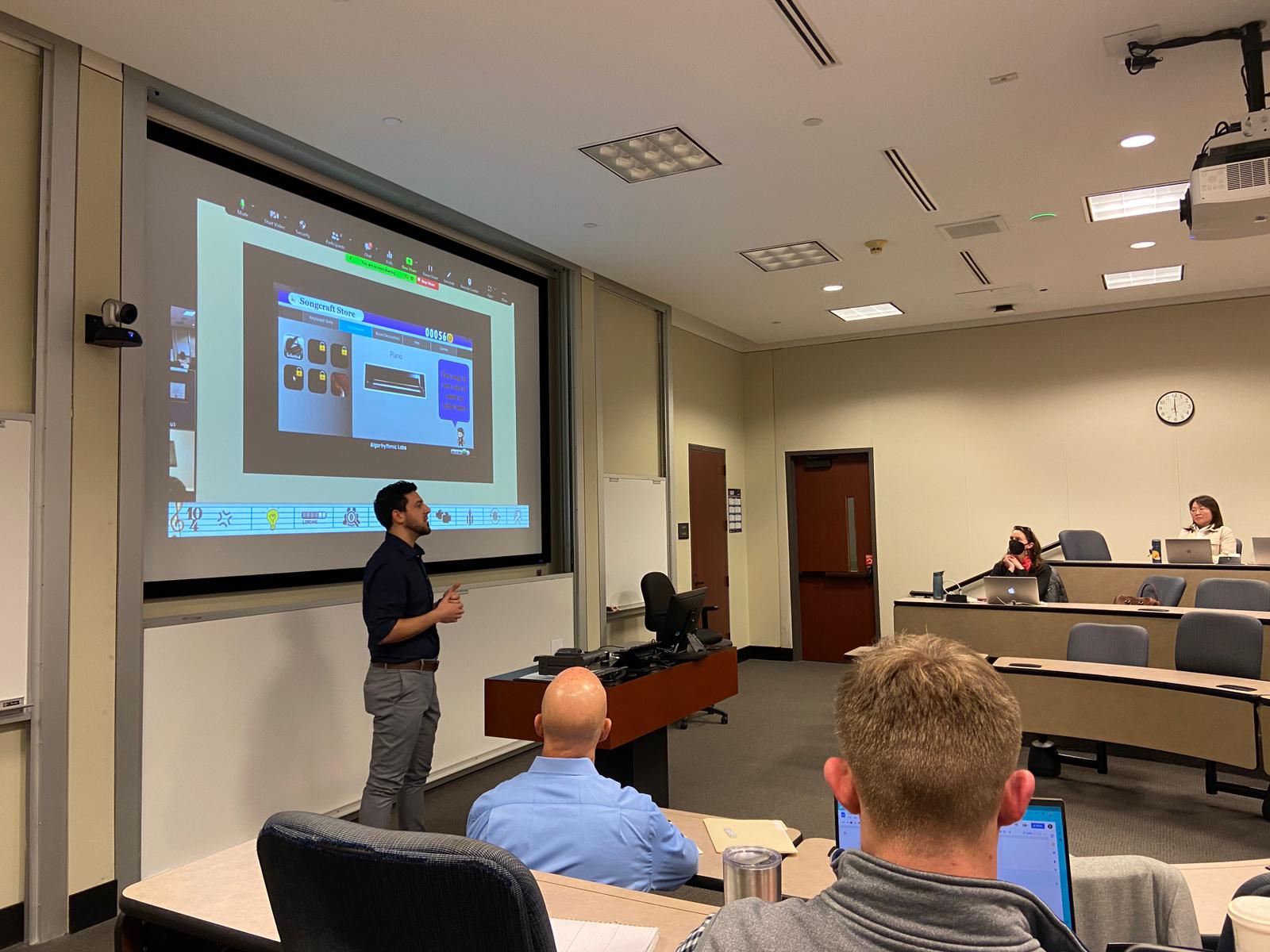 Music educator founder background photo for the Songcraft music education game